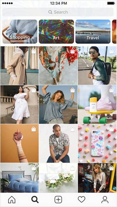 instagram bo sung tab mua sam tren trang kham pha explorer 2