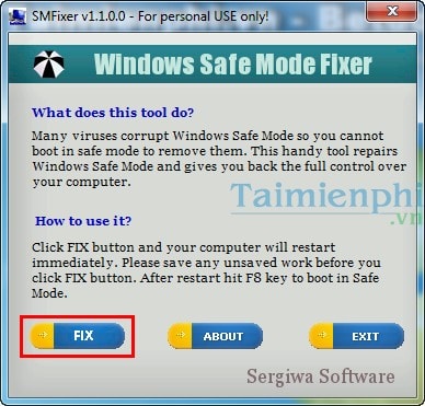 Khôi phục Safe Mode đơn giản với SMFixer