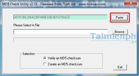 Kiểm tra MD5, check MD5 của file trên máy tính 1