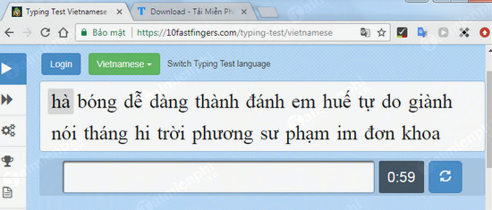 kiem tra toc do danh may