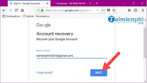 lay lai tai khoan gmail bi khoa bi quen mat khau 2