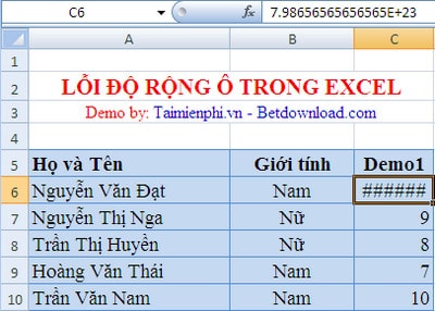 Excel - Một số lỗi thường gặp và cách khắc phục