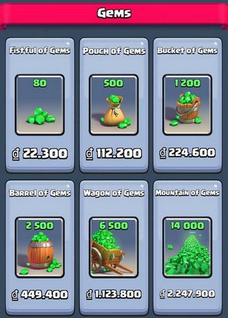 meo kiem gem mien phi trong clash royale