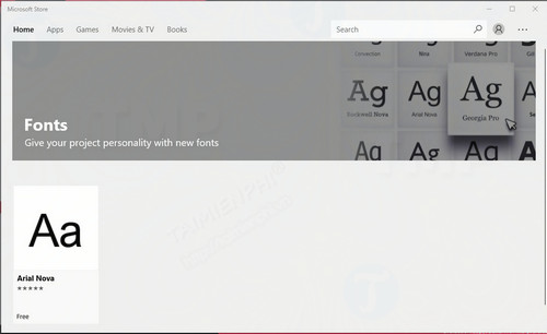microsoft se them fonts page moi vao ung dung settings 2