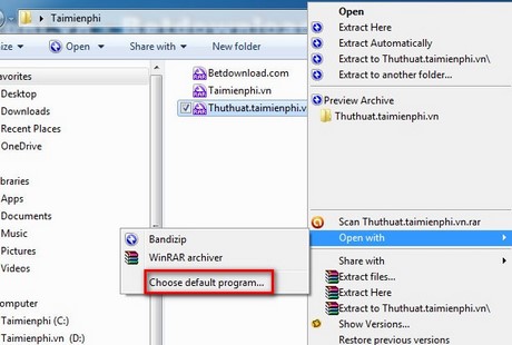 Mở file nén mặc định bằng winrar mo file nen mac dinh bang winrar