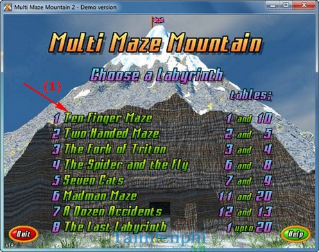 Multi Maze Mountain 2 - Game giúp trẻ học thuộc bảng cửu chương