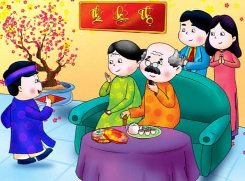bai ve chuc tet cho be de thuoc va hay