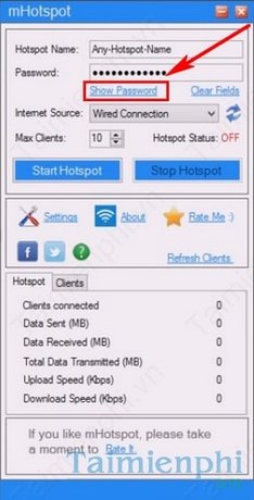 phat wifi laptop bang mhotspot