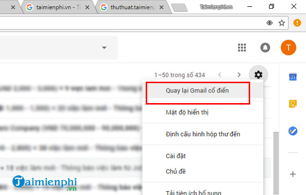 Cách cập nhật Gmail mới và trở về giao diện Gmail cũ