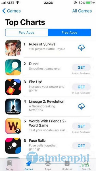 rules of survival nam trong top 10 game app store hot nhat tai my 2