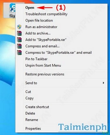 Ẩn icon Skype trên Taskbar sau khi thoát Skype trên máy tính