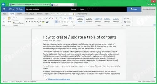 so sanh google docs va word online nen dung cai nao