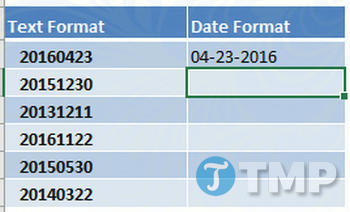 Sử dụng Flash Fill để chuyển đổi giá trị số thành định dạng ngày trong Excel