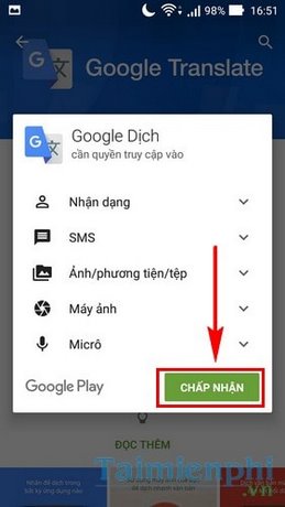 dung google translate tren android
