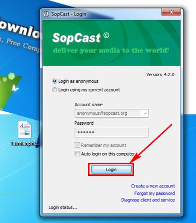 Sửa lỗi Sopcast không tự động bắt link xem bóng đá khi click trên Web