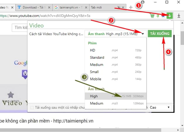tai mp3 tu youtube