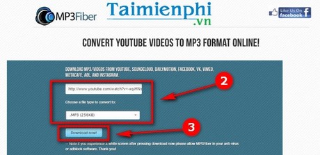 Tải video, nhạc YouTube bằng Mp3fiber