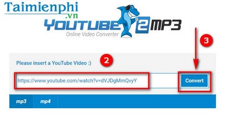 Tải video, nhạc YouTube bằng Youtube2mp3