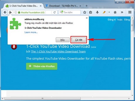 huong dan tai video youtube bang add ons tren firefox