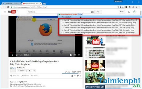 Tải video YouTube bằng IDM trên trình duyệt web Google Chrome