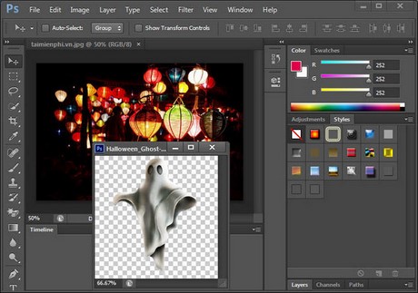 Tạo ảnh hồn ma Halloween bằng Photoshop