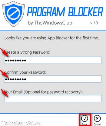 Tạo mật khẩu bảo vệ phần mềm với Program Blocker