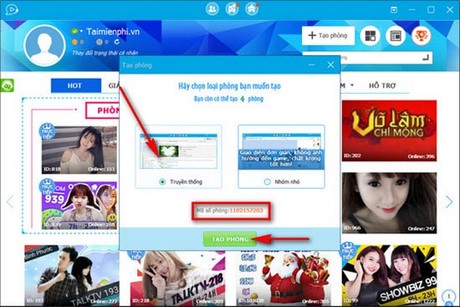 tao phong ca nhan tren talktv