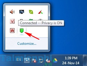 Tắt VPN trên Hotspot Shield, mạng ảo riêng khi vào Facebook bị chặn bằng Hotspot Shield