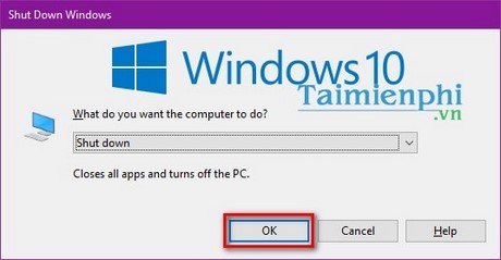 Cách tắt máy tính Windows 10 khi đang update