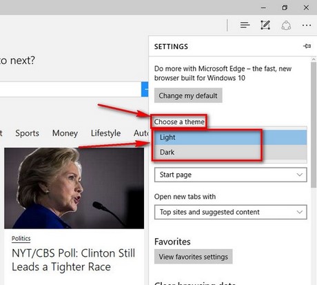 Cách đổi giao diện, thay theme Microsoft Edge
