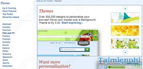 Đổi hình nền trình duyệt web Firefox