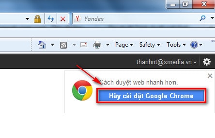 thay the ie bang chrome