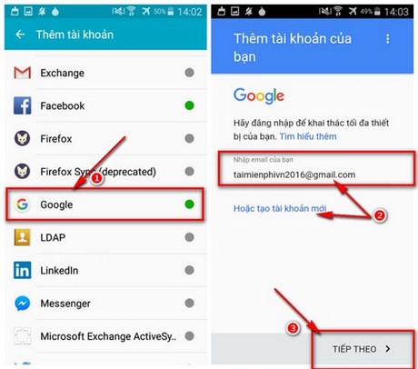 Thêm tài khoản Google trên Android, sử dụng tài khoản Google trên thiết bị Android