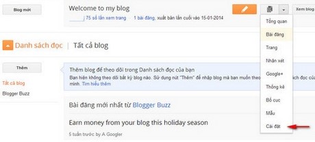 Tạo thêm tài khoản quản trị trong Blogger