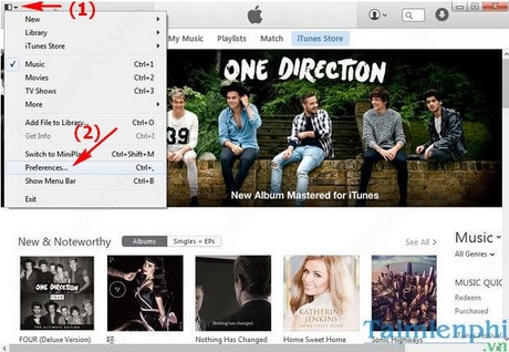 Cài chế độ tải Video HD từ iTunes Store mặc định cho iPhone trên iTunes