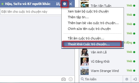 Thoát khỏi cuộc trò chuyện nhóm trên Facebook thoat khoi cuoc tro chuyen nhom tren facebook