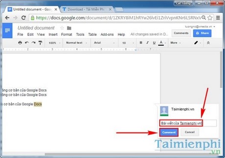 tong hop tinh nang co ban cua gogle docs