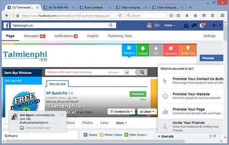 Trải nghiệm Firefox 50, đăng nhập nhiều nick facebook cùng lúc