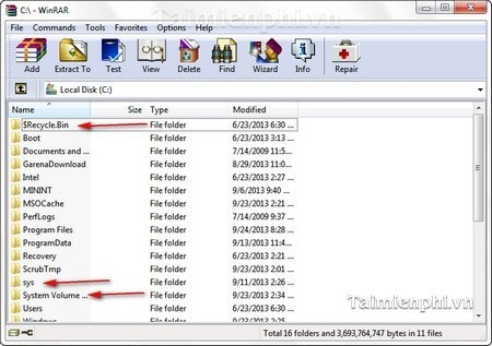 WinRAR - Truy cập thư mục bị ẩn trên máy tính