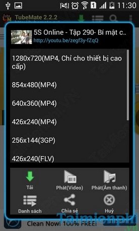 Tubemate - Tải video từ Youtube 