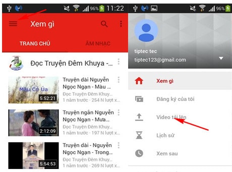 Cách Up video lên YouTube bằng điện thoại Android