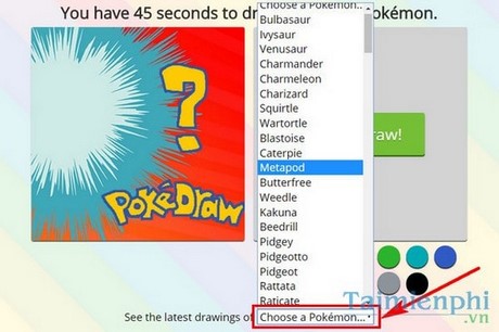 Vẽ Pokemon trên máy tính