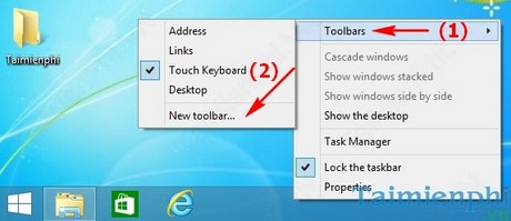 Viết tên mình lên thanh Taskbar trong Windows 8/8.1
