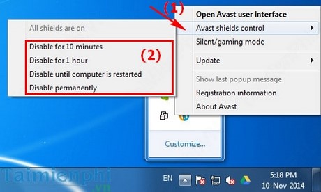 Vô hiệu hóa Avast vo hieu hoa avast