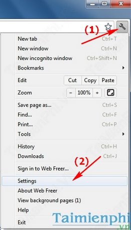 Web Freer - Hiển thị nút trang chủ trên trình duyệt
