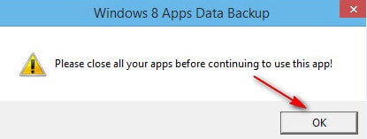 Windows 8 Apps Data Backup Tool 