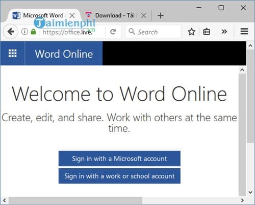 word online cach dung soan thao luu van ban xem lai van ban 2
