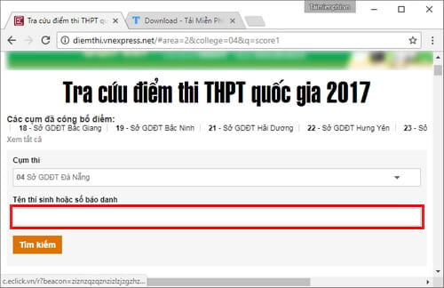 Xem điểm thi THPT 2017 thành phố Đà Nẵng theo số báo danh, họ tên