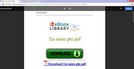 Đọc file PDF trên Chrome, Firefox, IE bằng Docs.google.com