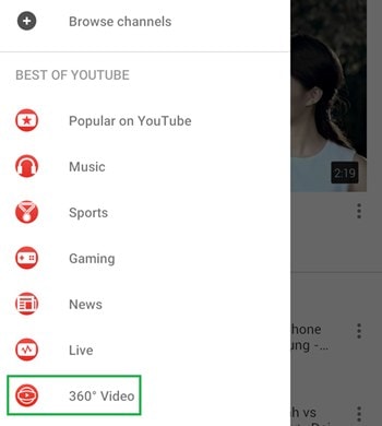 xem video 360 do youtube iphone android